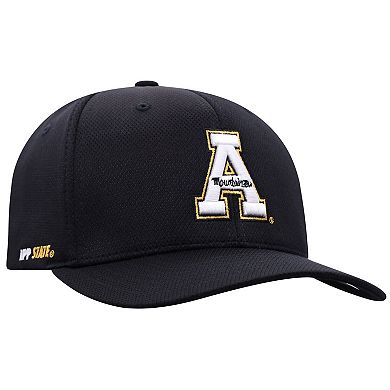 Men's Top of the World Black Appalachian State Mountaineers Reflex Flex Hat