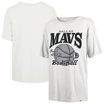 Women's '47 White Dallas Mavericks City Edition Down Court Sadie T-Shirt