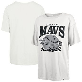 Women's '47 White Dallas Mavericks City Edition Down Court Sadie T-Shirt