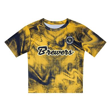 Preschool Gold Milwaukee Brewers Hitter Infielder 2-Piece Set
