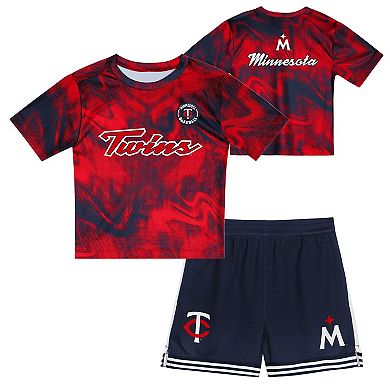 Preschool Red Minnesota Twins Hitter Infielder 2-Piece Set