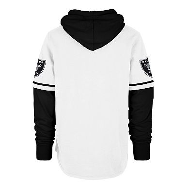 Men's '47 White Las Vegas Raiders Trifecta Shortstop Pullover Hoodie