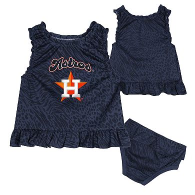 Infant Navy Houston Astros Playground Dress & Bloomers Set