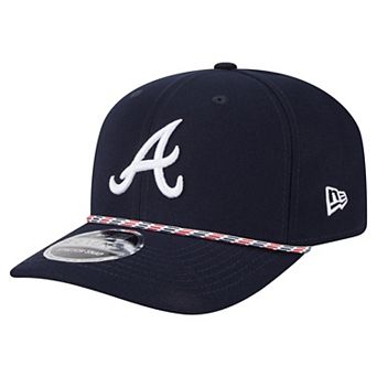 Men's New Era Navy Atlanta Braves Multi-Rope 9SEVENTY Stretch-Snap Hat