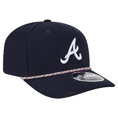 Men's New Era Navy Atlanta Braves Multi-Rope 9SEVENTY Stretch-Snap Hat