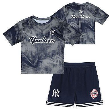 Preschool Gray New York Yankees Hitter Infielder 2-Piece Set