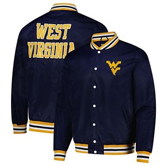 Unisex��Charlie Hustle Navy West Virginia Mountaineers Full-Snap Varsity Jacket