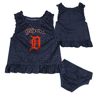 Infant Navy Detroit Tigers Playground Dress & Bloomers Set