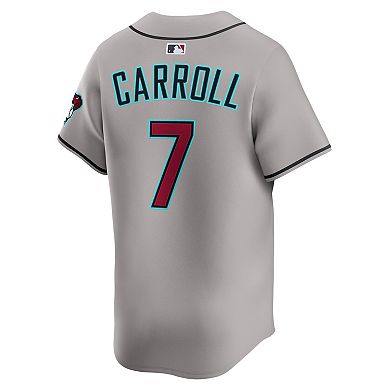 Men's Nike Corbin Carroll Gray Arizona Diamondbacks Road Limited Player Jersey
