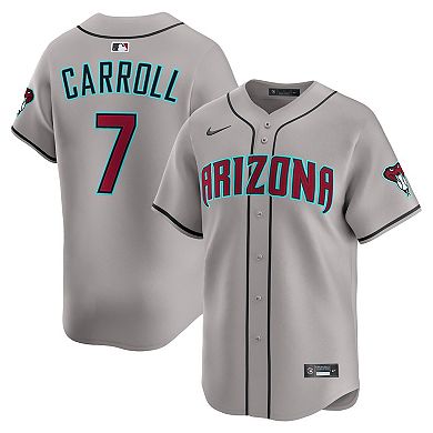 Men's Nike Corbin Carroll Gray Arizona Diamondbacks Road Limited Player Jersey
