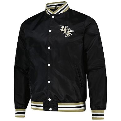 Unisex Charlie Hustle Black UCF Knights Full-Snap Varsity Jacket