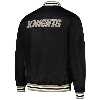 Unisex Charlie Hustle Black UCF Knights Full-Snap Varsity Jacket