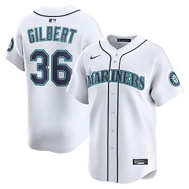 Men's Nike Logan Gilbert White Seattle Mariners Alternate Limited Player Jersey