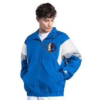 Men's Starter Blue Dallas Mavericks Yard Line Full-Zip Jacket