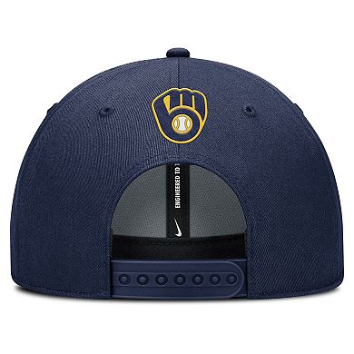 Men's Nike Navy Milwaukee Brewers Rise Gaberdine Adjustable Hat