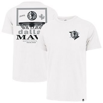 Men's '47 White Dallas Mavericks City Edition Backboard Franklin T-Shirt