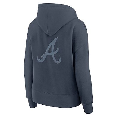 Women's Fanatics Blue Atlanta Braves Elements Future Ground Subtle Tonal Pullover Hoodie