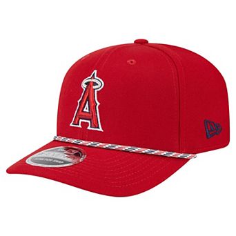 Men's New Era Red Los Angeles Angels Multi-Rope 9SEVENTY Stretch-Snap Hat