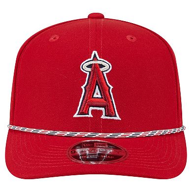 Men's New Era Red Los Angeles Angels Multi-Rope 9SEVENTY Stretch-Snap Hat