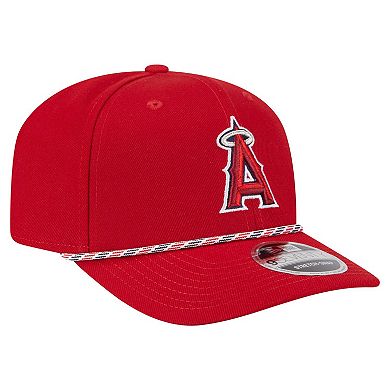 Men's New Era Red Los Angeles Angels Multi-Rope 9SEVENTY Stretch-Snap Hat