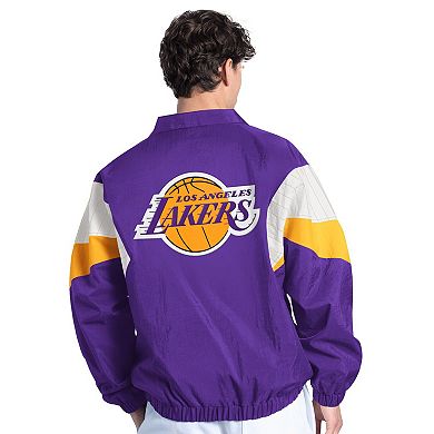 Men's Starter Purple Los Angeles Lakers Yard Line Full-Zip Jacket