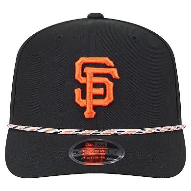 Men's New Era Black San Francisco Giants Multi-Rope 9SEVENTY Stretch-Snap Hat