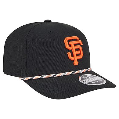 Men's New Era Black San Francisco Giants Multi-Rope 9SEVENTY Stretch-Snap Hat