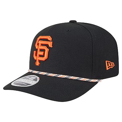 Men's New Era Black San Francisco Giants Multi-Rope 9SEVENTY Stretch-Snap Hat
