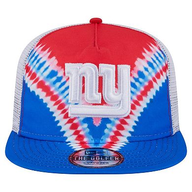 Men's New Era Red/Royal New York Giants Throwback Dye Golfer Snapback Hat