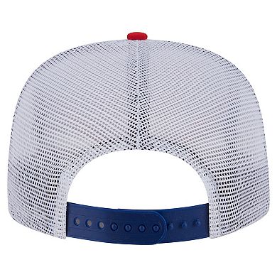 Men's New Era Red/Royal New York Giants Throwback Dye Golfer Snapback Hat