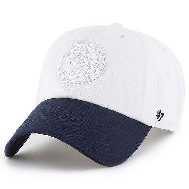 Men's '47 x Tommy Hilfiger White/Navy Boston Celtics Courtside Cleanup Adjustable Hat
