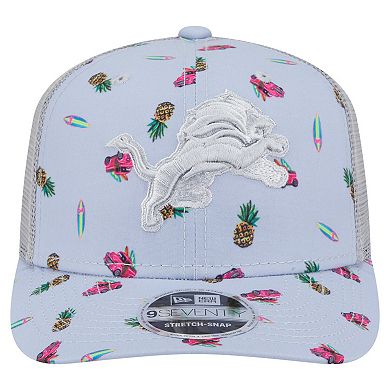 Men's New Era Light Blue Detroit Lions Adventure Surfboard 9SEVENTY Adjustable Hat