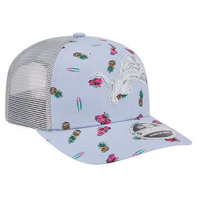 Men's New Era Light Blue Detroit Lions Adventure Surfboard 9SEVENTY Adjustable Hat
