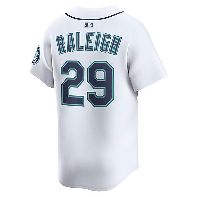 Men's Nike Cal Raleigh White Seattle Mariners Home Limited Player Jersey