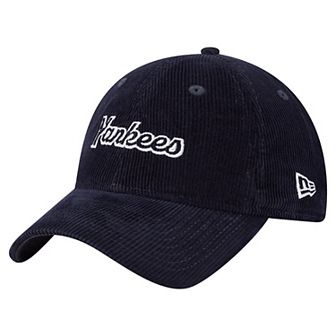 Women's New Era Navy New York Yankees Corduroy 9TWENTY Adjustable Hat