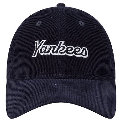 Women's New Era Navy New York Yankees Corduroy 9TWENTY Adjustable Hat