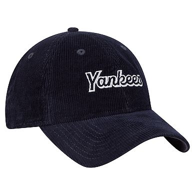 Women's New Era Navy New York Yankees Corduroy 9TWENTY Adjustable Hat