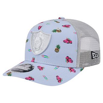 Men's New Era Light Blue Las Vegas Raiders Adventure Surfboard 9SEVENTY Adjustable Hat