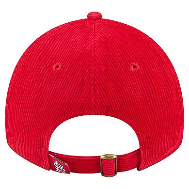 Women's New Era Red St. Louis Cardinals Corduroy 9TWENTY Adjustable Hat