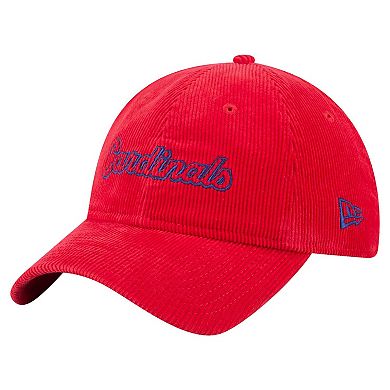 Women's New Era Red St. Louis Cardinals Corduroy 9TWENTY Adjustable Hat