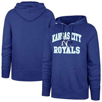 Men's '47 Royal Kansas City Royals Velocity Headline Pullover Hoodie