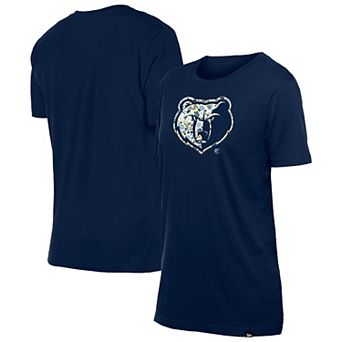 Women's New Era Navy Memphis Grizzlies Glam Game Flower T-Shirt