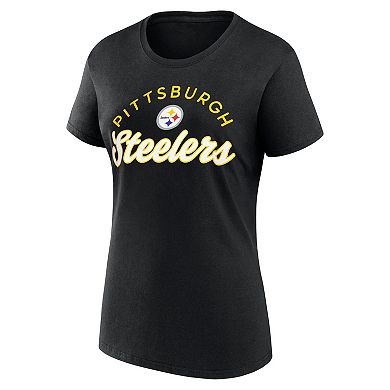 Women's Fanatics Black Pittsburgh Steelers Primary Component T-Shirt