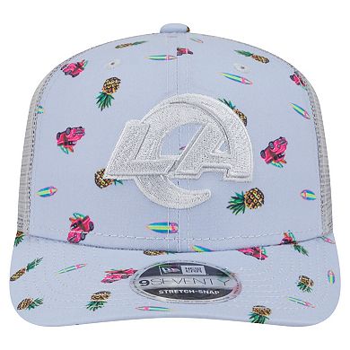 Men's New Era Light Blue Los Angeles Rams Adventure Surfboard 9SEVENTY Adjustable Hat