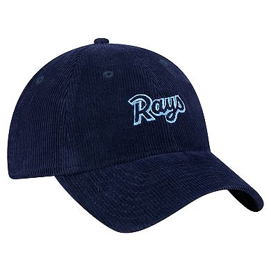 Women's New Era Navy Tampa Bay Rays Corduroy 9TWENTY Adjustable Hat