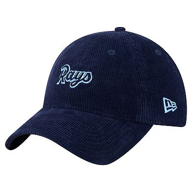 Women's New Era Navy Tampa Bay Rays Corduroy 9TWENTY Adjustable Hat