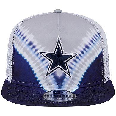 Men's New Era Gray/Navy Dallas Cowboys Throwback Dye Golfer Snapback Hat