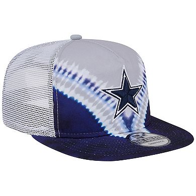 Men's New Era Gray/Navy Dallas Cowboys Throwback Dye Golfer Snapback Hat