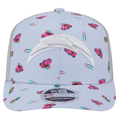 Men's New Era Light Blue Los Angeles Chargers Adventure Surfboard 9SEVENTY Adjustable Hat