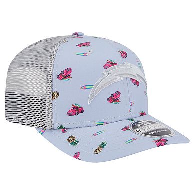 Men's New Era Light Blue Los Angeles Chargers Adventure Surfboard 9SEVENTY Adjustable Hat
